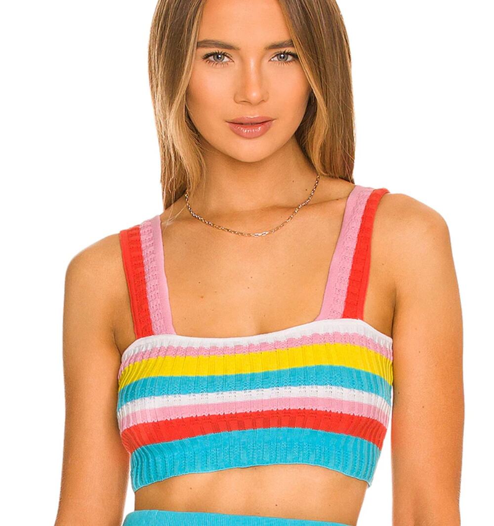 Solid and striped The Emily Multi Stripped Tank Size M NWT